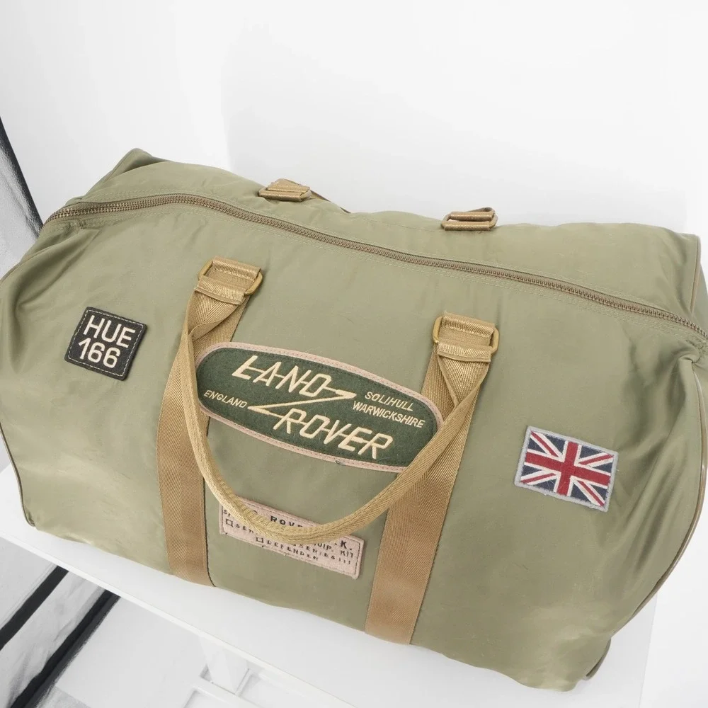 Red Canoe Land Rover Duffle Bag Large Olive Green Heritage Travel Weekender